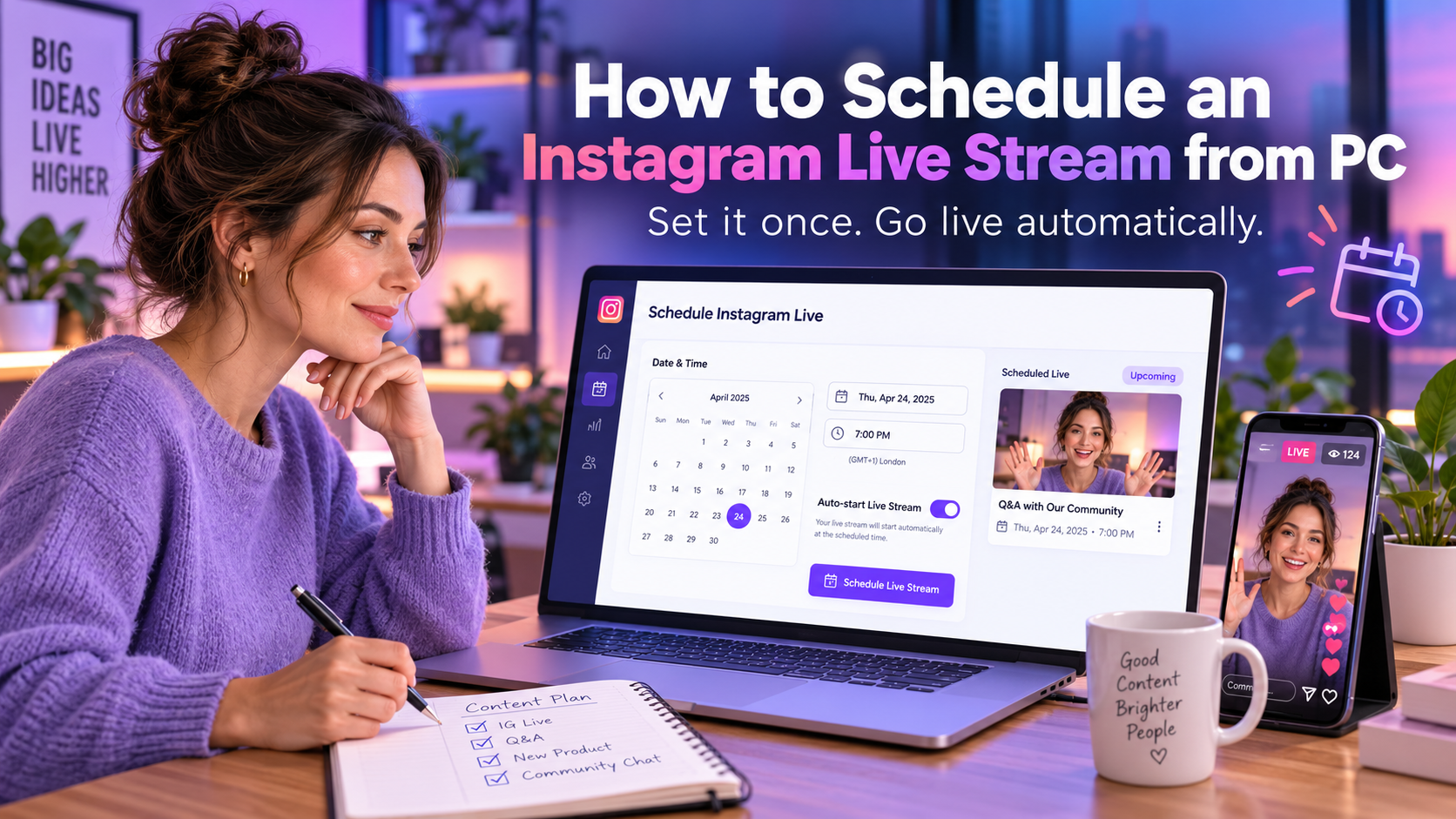 How to Schedule an Instagram Live Stream from PC